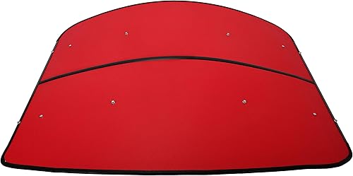 Miniatura 7 de ECOTRIC Toldo de tractor para ROPS de 48-38 x 48-38 pulgadas, toldo rojo para paraguas de tractor y cortacéspedes (añadirá aproximadamente 4