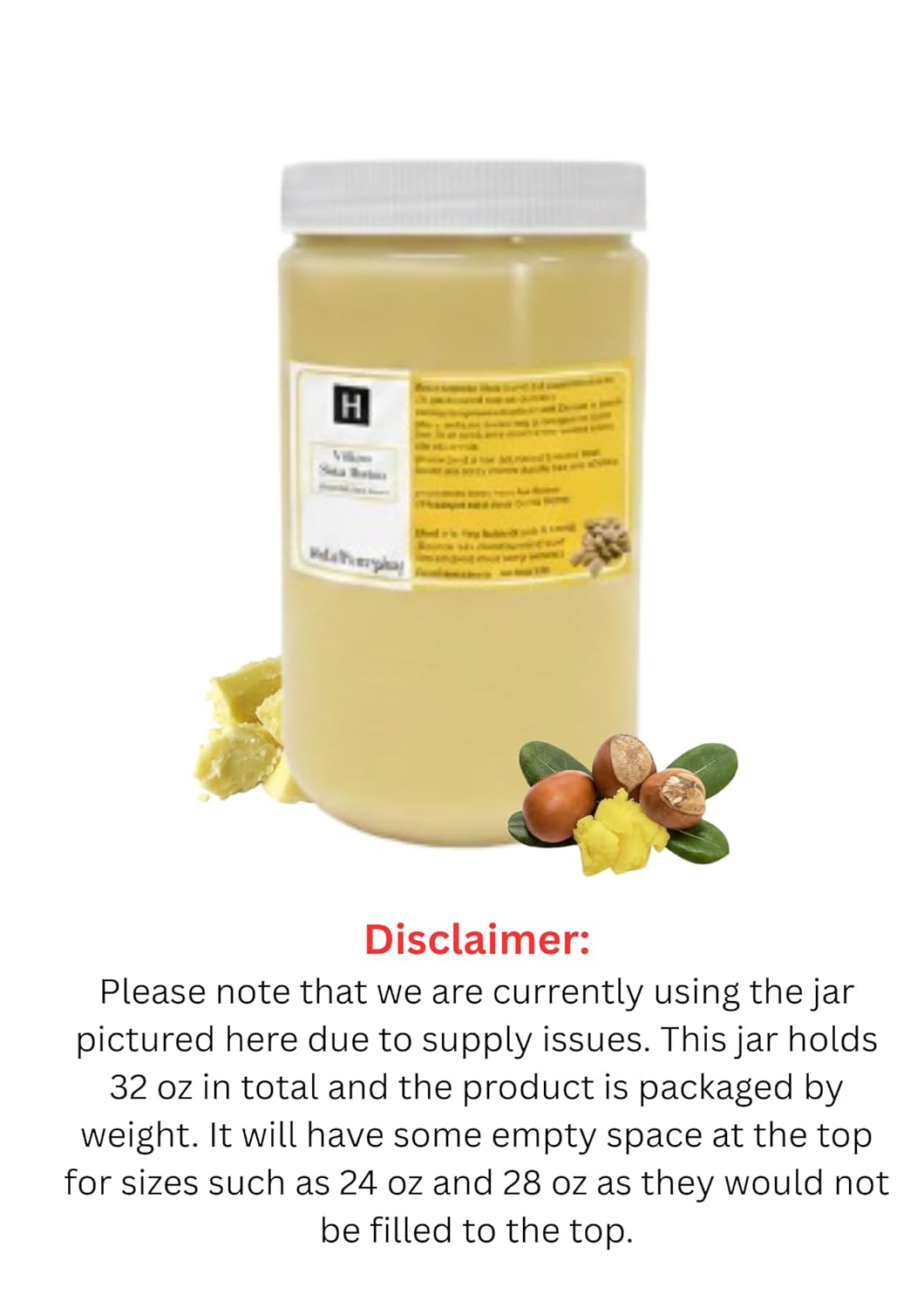 HalalEveryDay Yellow Shea Butter from Ghana, Raw Unrefined African Shea Butter for Skin & Hair, 100% Pure Natural Moisturizer for Body, Face & DIY Beauty, 24 oz - Image 2