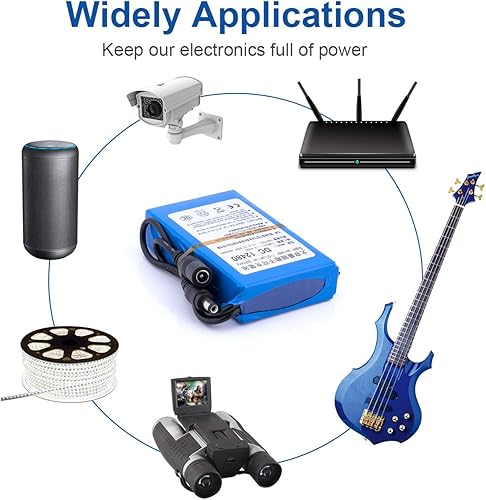 Miniatura 5 de Batería de iones de litio portátil recargable DC12480 de 4800 mAh DC12480 para cámaras inalámbricas, videocámaras, reproductores de MP3, órgano