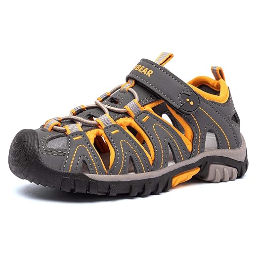 HOBIBEAR Boys Girls Sport Water Sandals Closed-Toe Outdoor(Toddler/Little Kid/Big Kid)