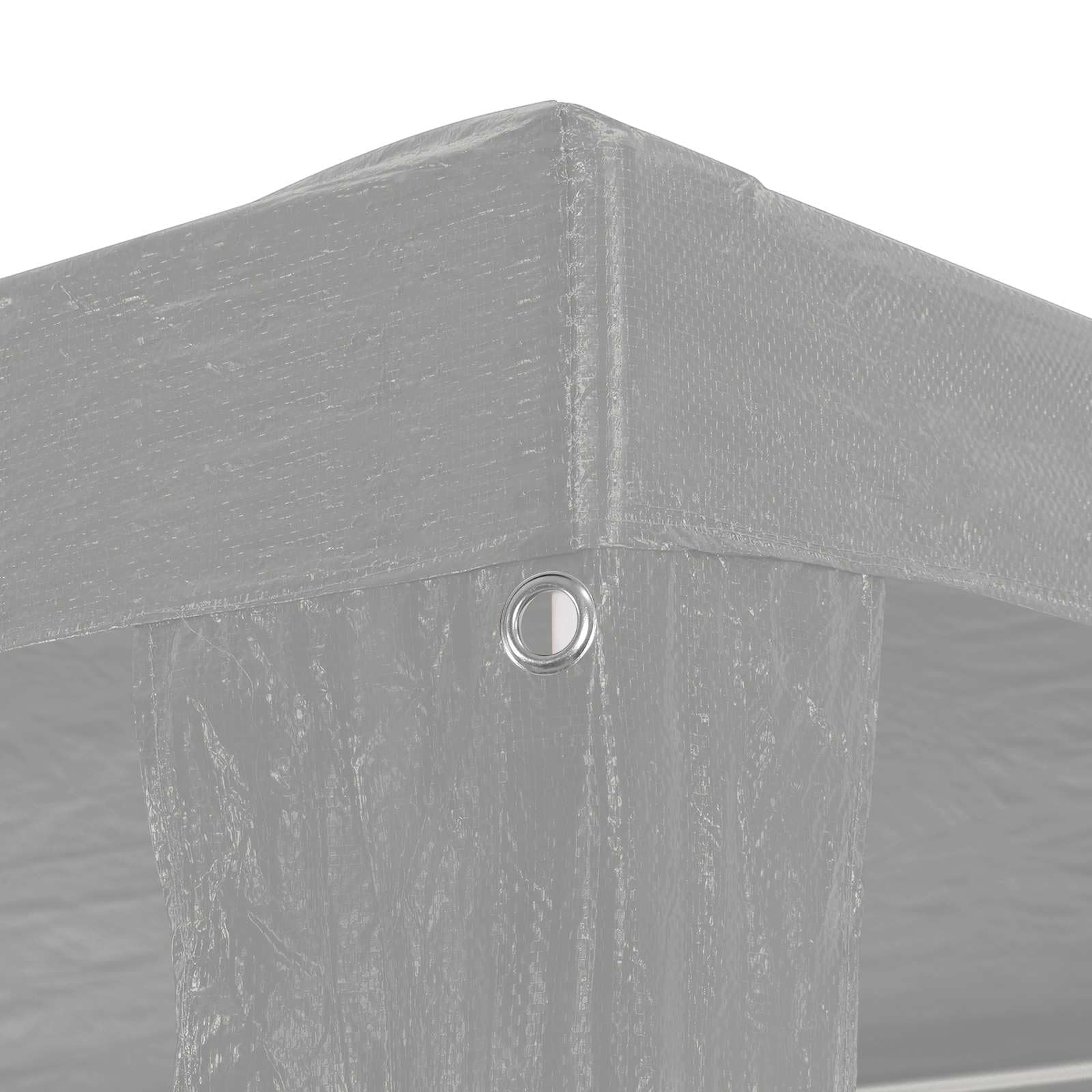 Tenda per feste, grigio chiaro, 300 x 300 x 255 cm, in PE e acciaio, pieghevole, tenda da giardino per eventi, protezione solare in giardino in estate