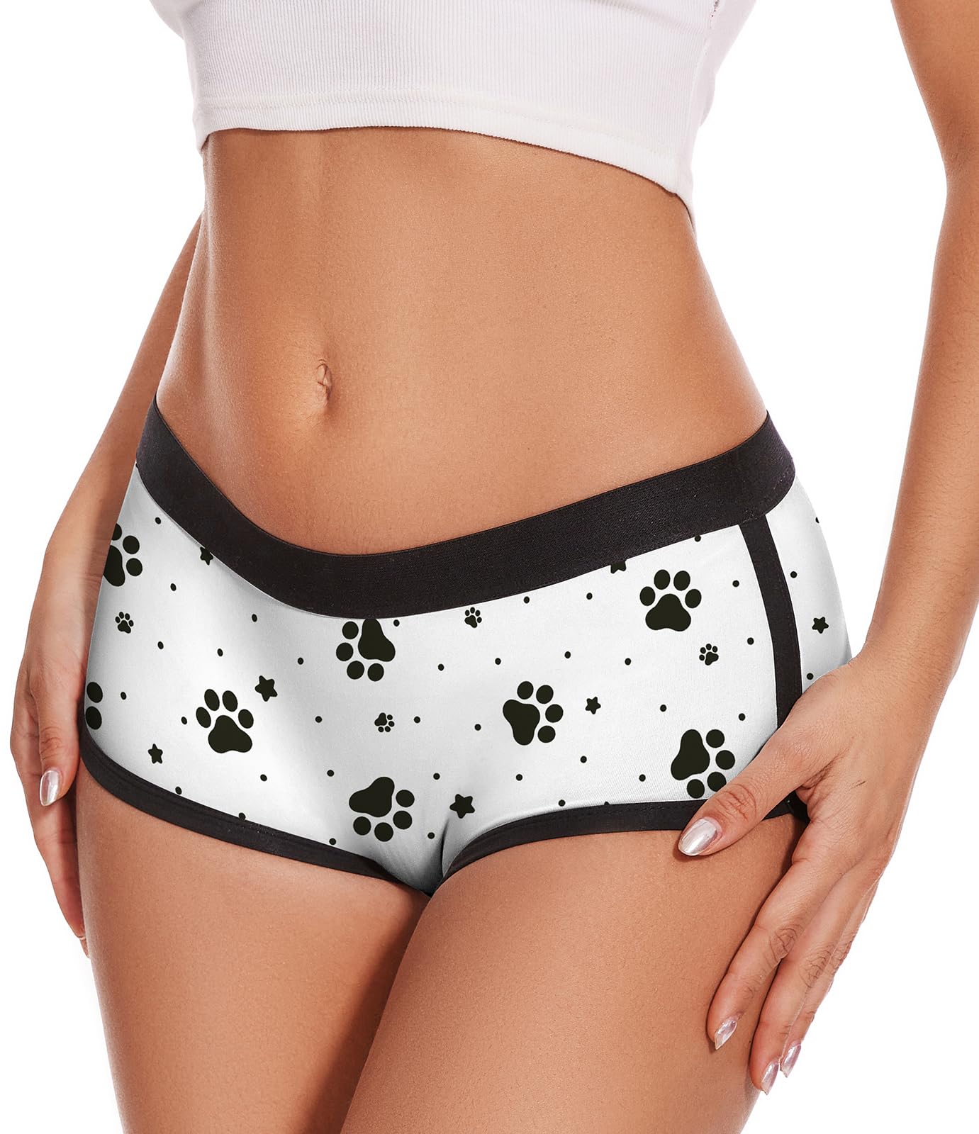 Aueyan Womens Boyshorts Panties Stretchy Boxer Briefs Novelty Lounge Sleep Shorts
