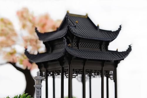 Miniatura 2 de KARESANSUI Pabellón chino tradicional - decoración de terrario, decoración de acuario chino, accesorios de jardín de hadas, decoración de paludario,