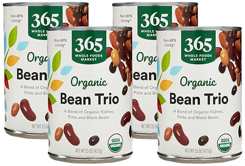 Miniatura 10 de 365 by Whole Foods Market Frijoles orgánicos estables para estantes trío de frijoles una mezcla de riñón orgánico pinto y frijoles negros 15 onzas