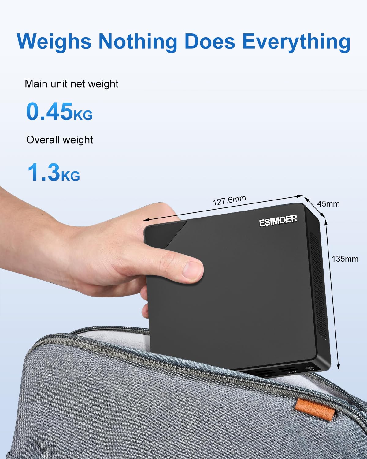 Mini PC N150, Mini Computadora de Escritorio con Win 11 Pro, 8GB DDR5, 256 GB NVME SSD, Triple Pantalla 4K(2 HD + 1 DP), WiFi6 BT5.2, Doble Gigabit LAN, 6 Puertos USB para Oficina y Negocios.