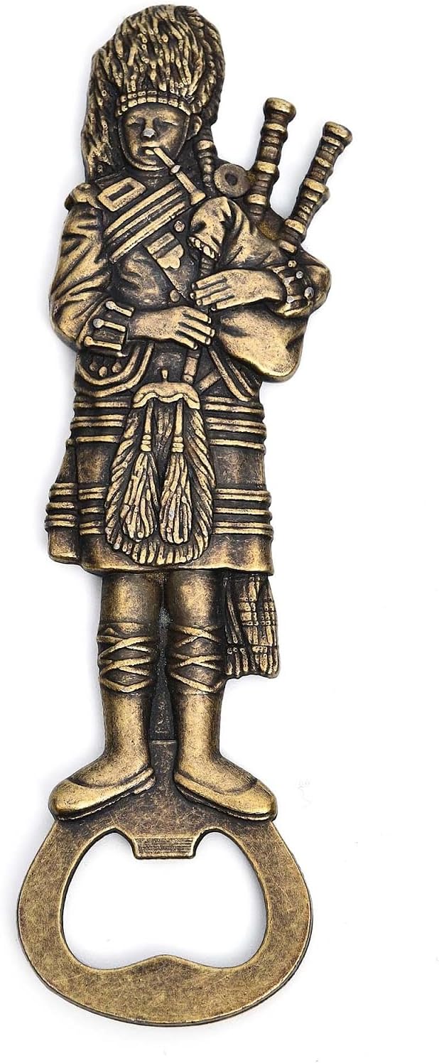 Abrebotellas de cerveza Scottish Highland Bagpipe ,Cool Bottle Opener para herramienta de bar, removedor de tapas de refrescos y cerveza, artilugio