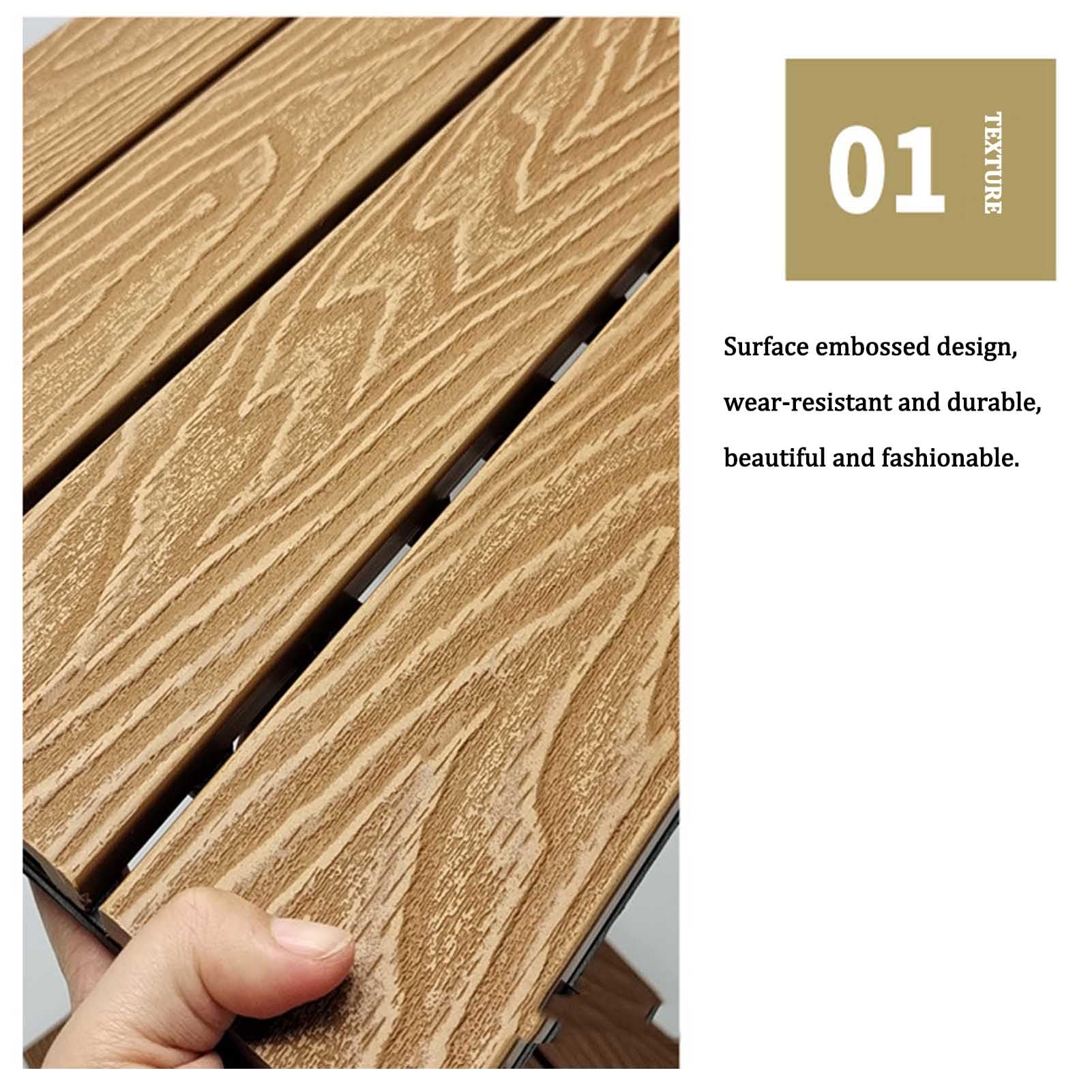 Azulejos de cubierta entrelazados madera acacia