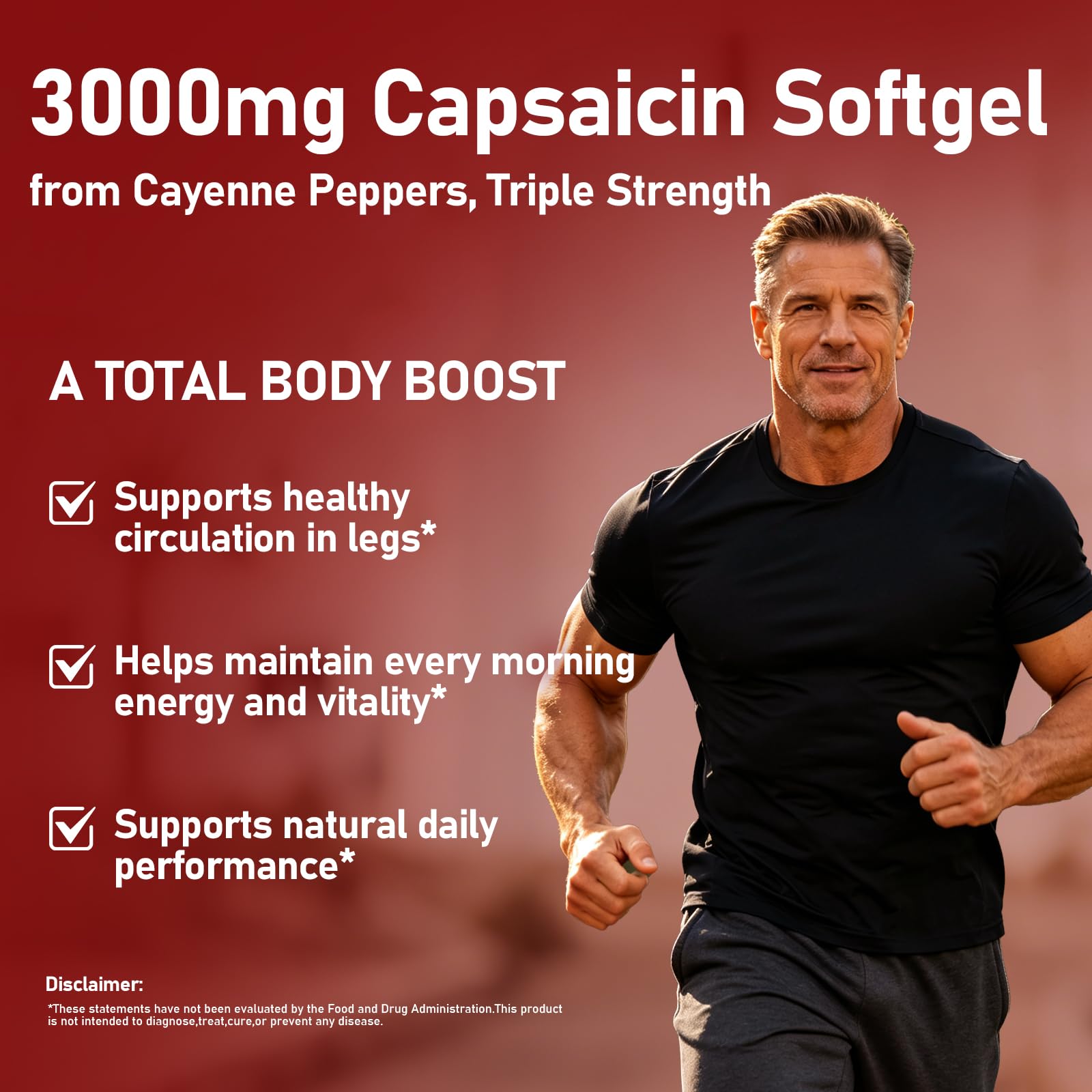 Cayenne Pepper Capsules, 15-in-1 Cayenne Pepper Supplements with Vitamin D3, K2, E & Grape Seed Oil, Supports Leg Vein, Heart and Blood Vessel Health, Daily Herbal Capsaicin Supplements, 300 Softgels — Amazon image 5