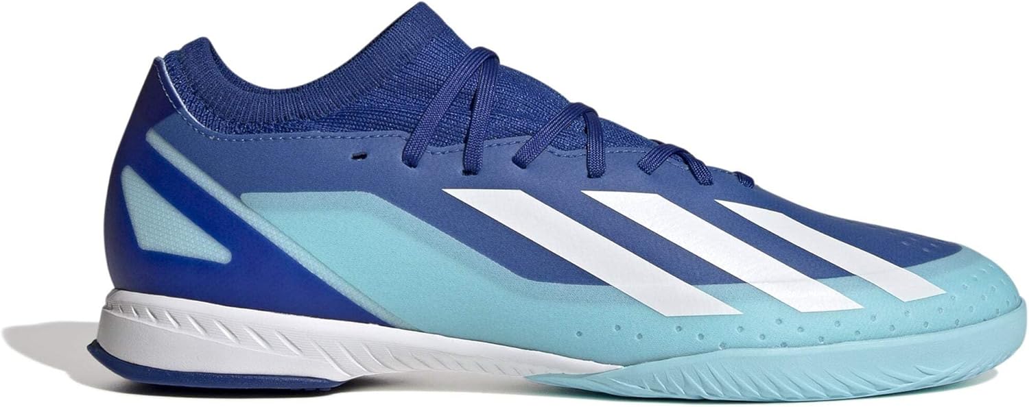 adidas Unisex-Adult X Crazyfast.3 Indoor Soccer Shoe (Bright Royal/White/Solar Red, 10.5)