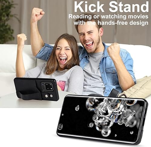 Miniatura 10 de NKECXKJ Funda para teléfono Samsung Galaxy S20 Ultra 5G con protector de pantalla, correa de muñeca ajustable, soporte para tarjeta de crédito,