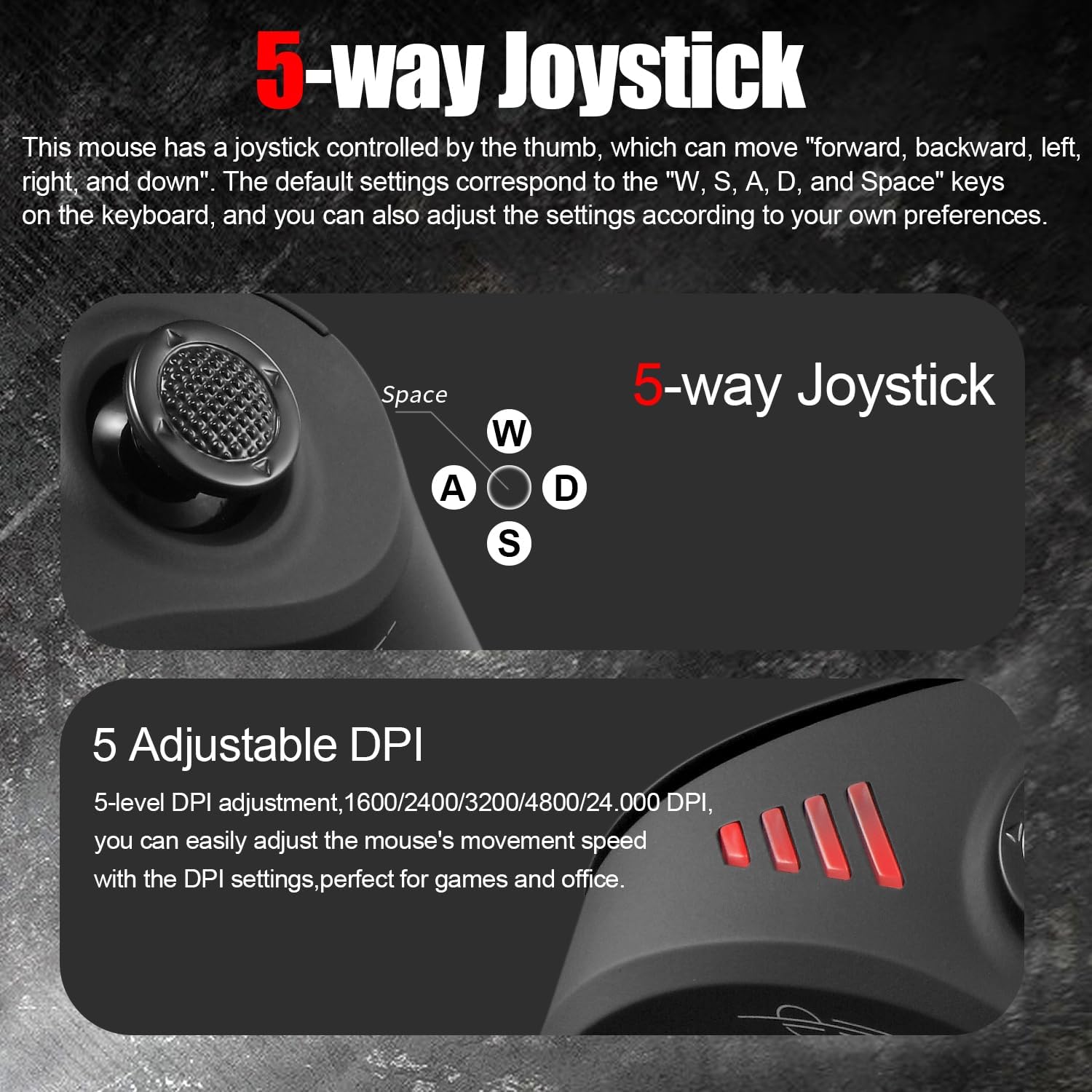 Ergonomic design of the zelotes F18 mouse