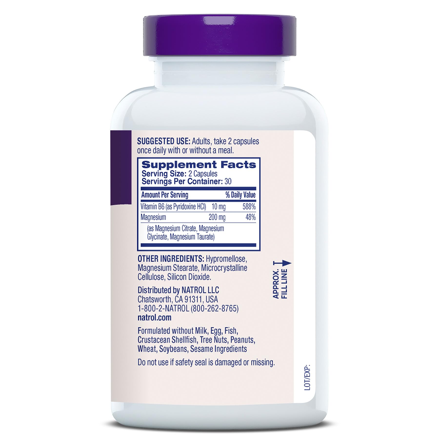 Natrol High Absorption Triple Magnesium, Glycinate&Citrate&Taurate, 60 Caps — Amazon image 8