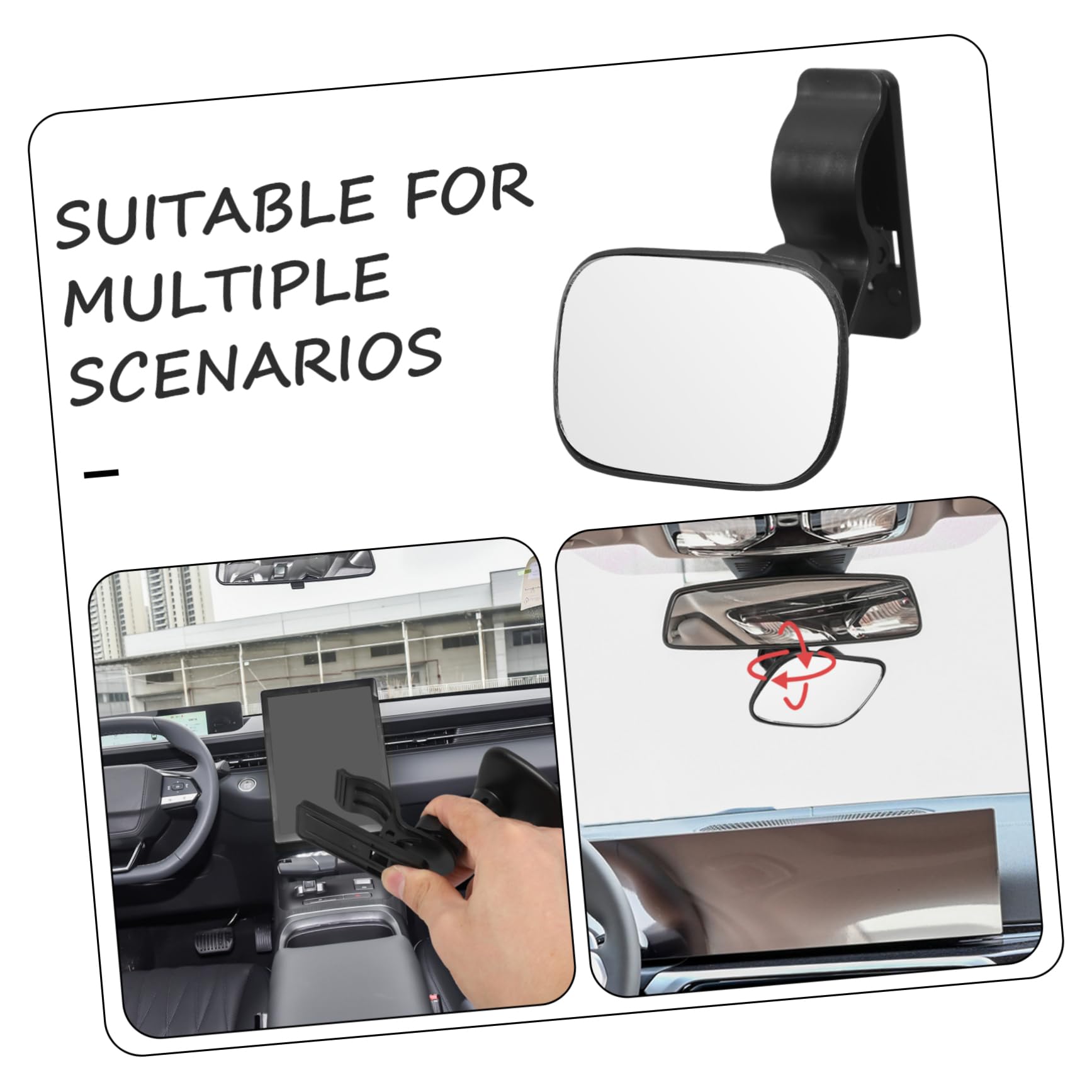 Garneck Mirror Rear-facing Viewing Mirror for Boys and Girls Easy Install Wide Applicability