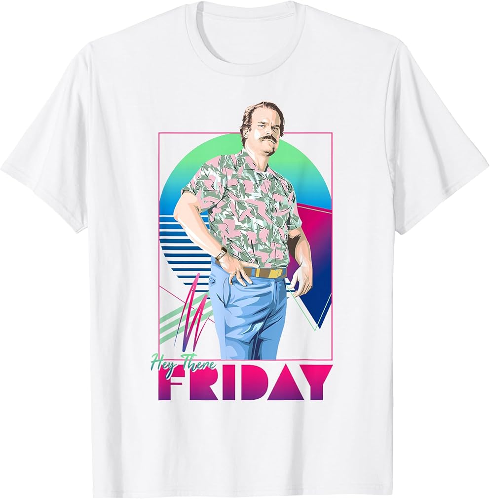 Jim Hopper Hey There Friday Dad Vibes T-Shirt