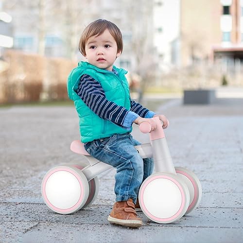 Miniatura 9 de SEREED - Bicicleta de equilibrio para bebés de 1 año, niños y niñas de 12 a 24 meses, primera bicicleta para niños de 4 ruedas, regalos de primer
