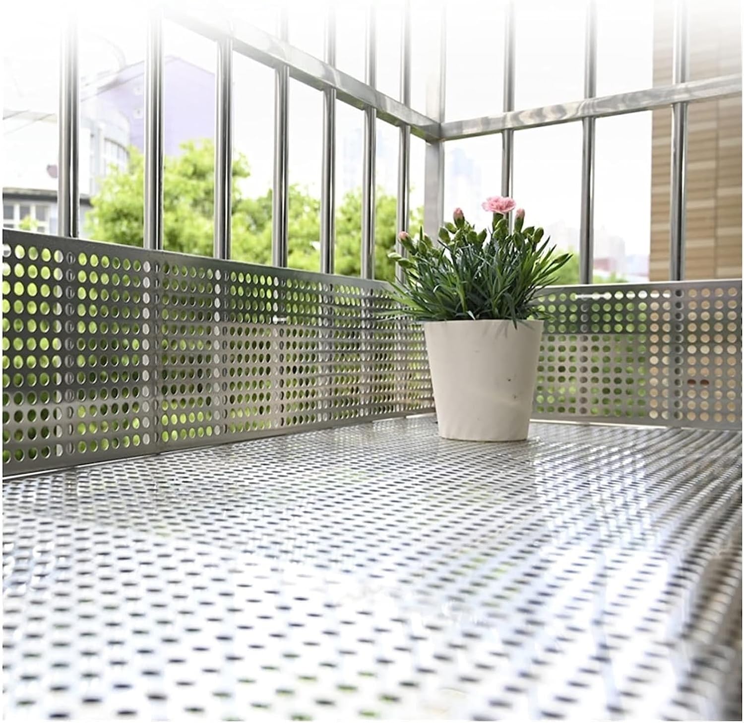 Stainless Steel Perforated Plate,304 Stainless Steel Perforated Plate - Decorative Metal Sheets, Leak-Proof Grill Screens, Durable Perforated Stainless Steel Sheets for Home & Industrial Use
