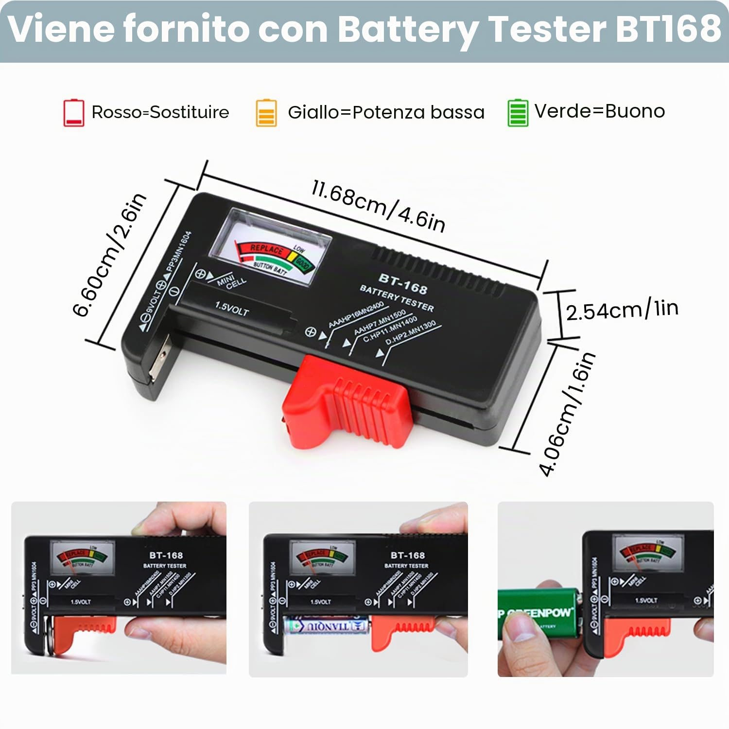 Organizer Per Batterie Da 93 Pezzi, Per AAA, AA, 9V, C, D E Pile A Bottone, Con Coperchio Trasparente - 2