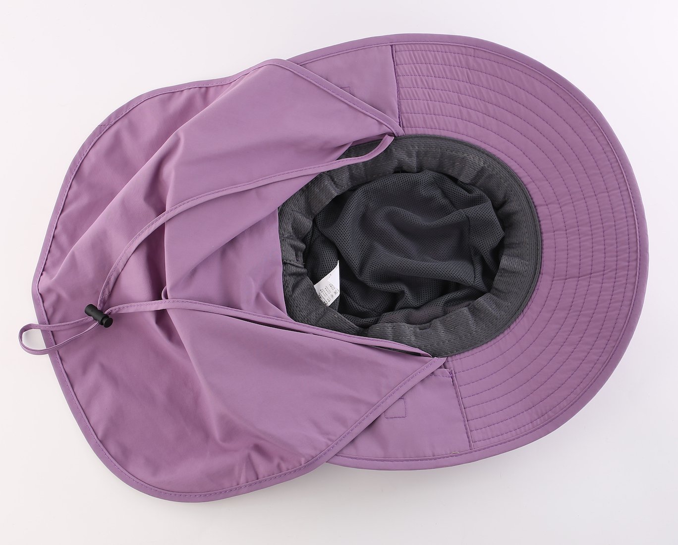 Outdoor UPF50+ Mesh Sun Hat Wide Brim Fishing Hat with Neck Flap