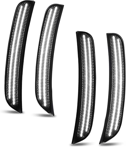 Bestview Luces LED blancas de marcador lateral para Dodge Charger 2015 2016 2017 2018 2019 2020 2021, lente ahumada, reflector de parachoques disponible en Yaxa Venezuela