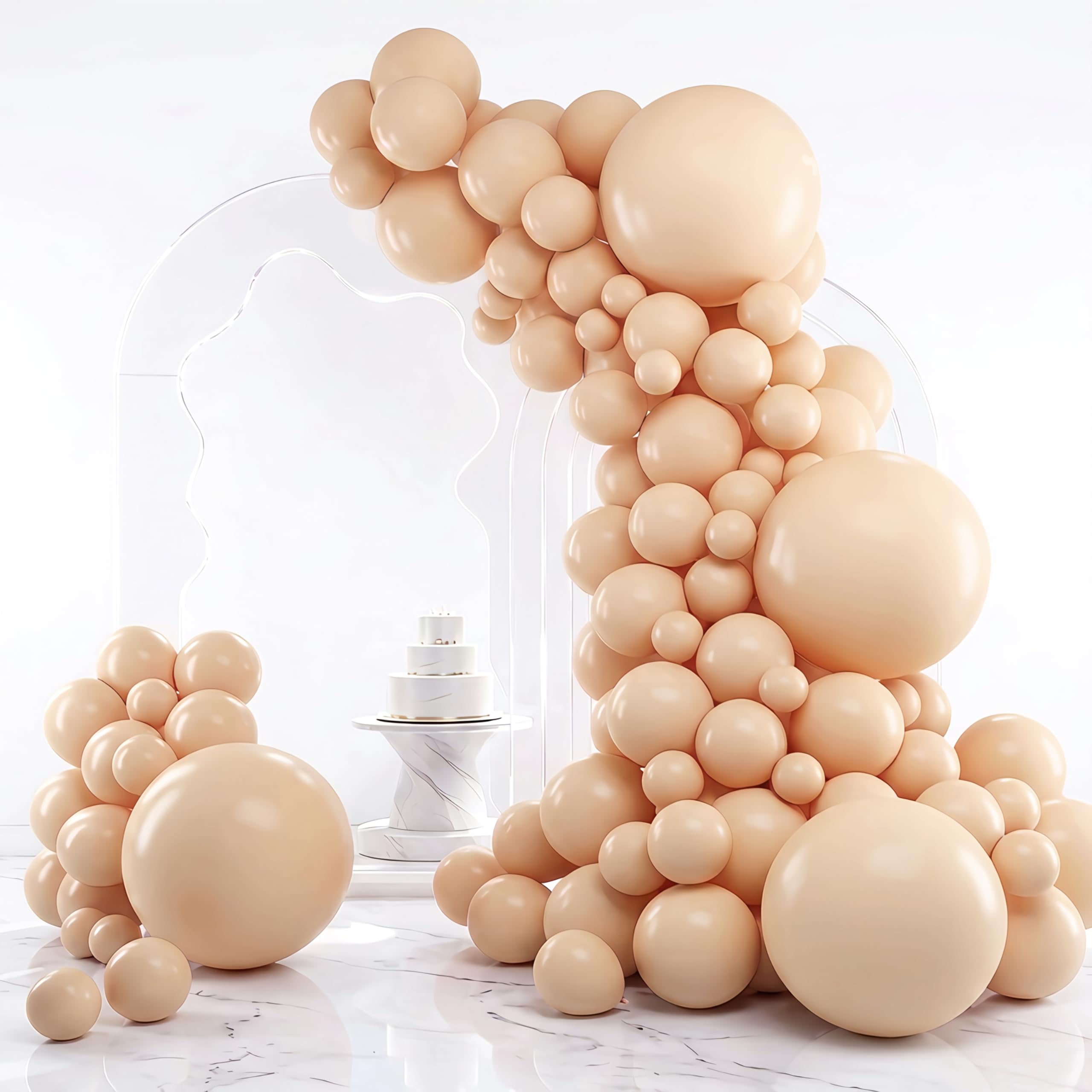 Gold Balloon Arch Kit - 129pcs Chrome Balloons -18