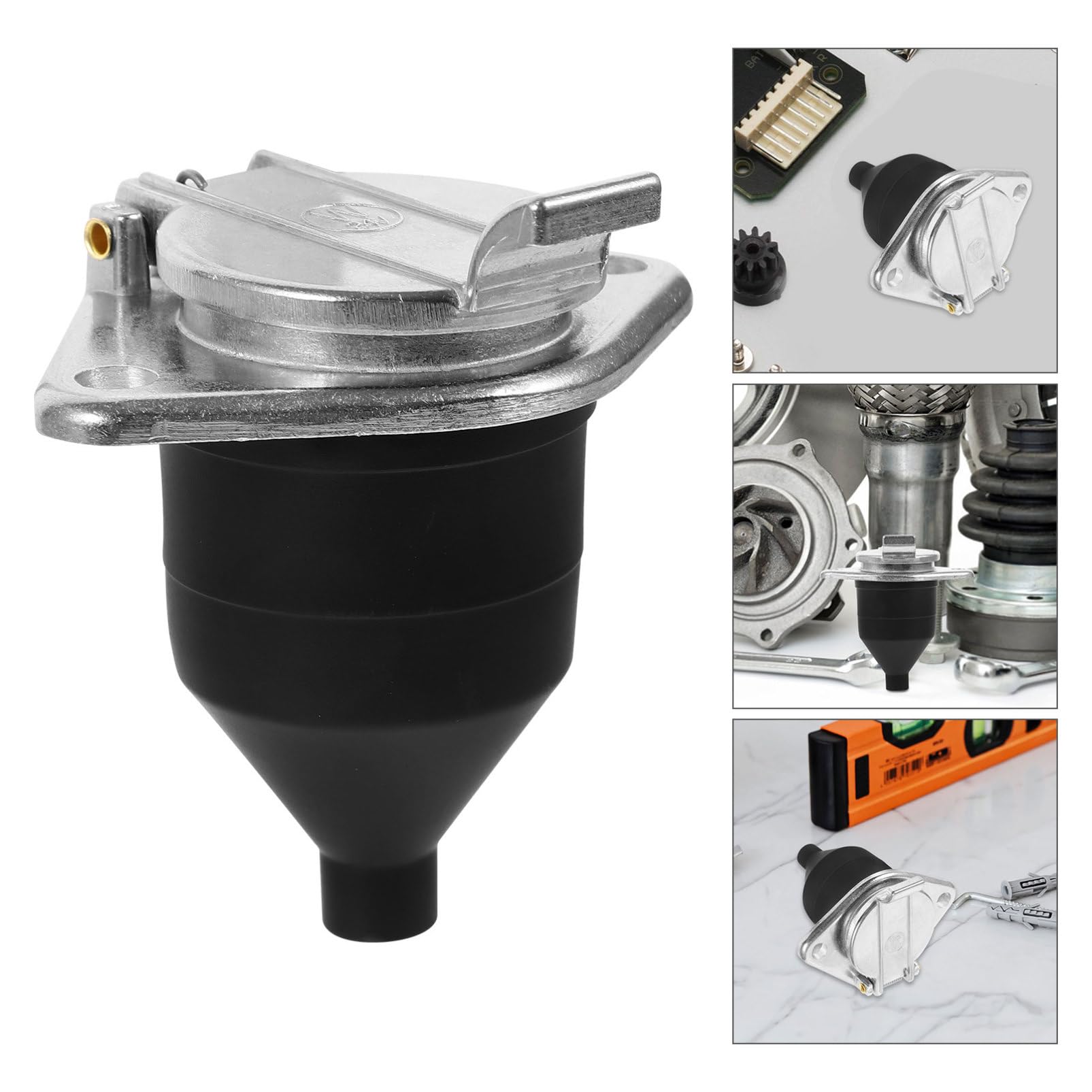 4 Piezas 7 de Remolque Conexiones electricas Cable de Remolque enchufar Adaptador bujias Enchufe de la luz del Enchufe para de Cables Carcasa de Aluminio