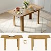 Extendable Dining Table 90/125 x 70 cm Kitchen Table Extendable for 4-6 People Rectangular Extendable Dining Table Wooden Dining Room Table Extendable Table for Kitchen Dining Room
