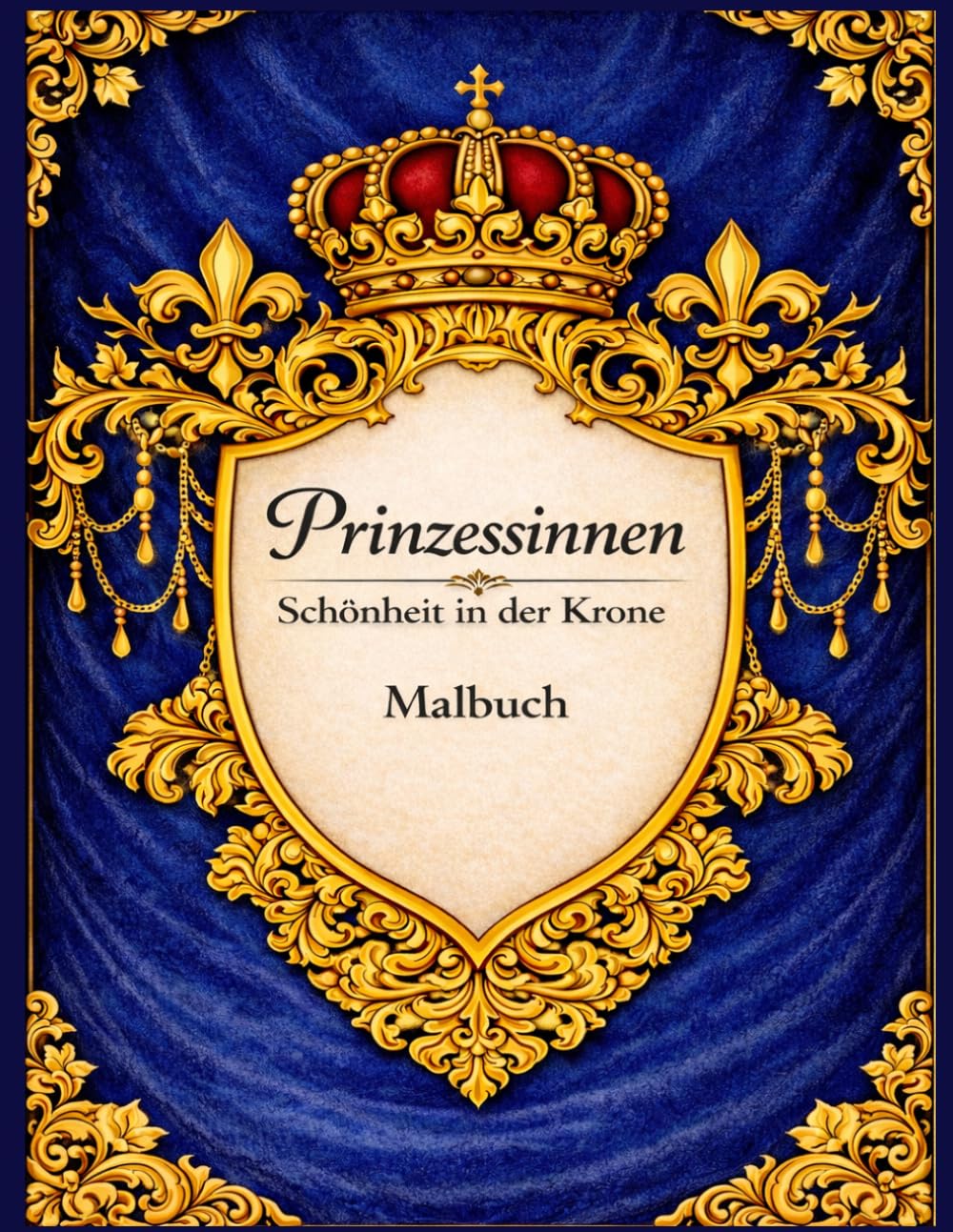 Schönheit in der Krone - Prinzessinnen Malbuch für Mädchen 8–12 Jahre: Das ideale Geschenk für Mädchen und Teenager – Kreatives Ausmalbuch mit wunderschönen Kleidern und Märchenmotiven