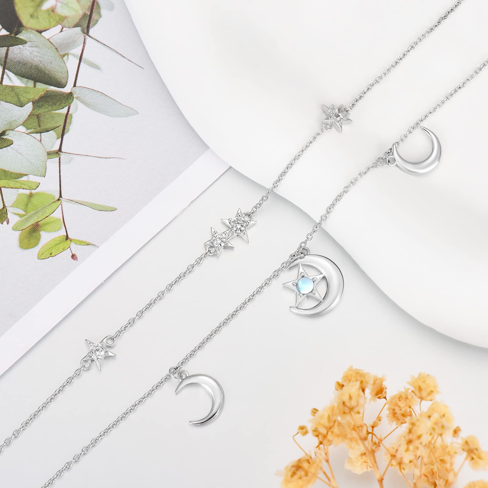 YAFEINI Braccialetti alla Caviglia con Farfalla Gioielli in Argento Sterling Cavigliera con Ciondolo a Farfalla Pendente con Placcatura in Rodio per Donne e Ragazze