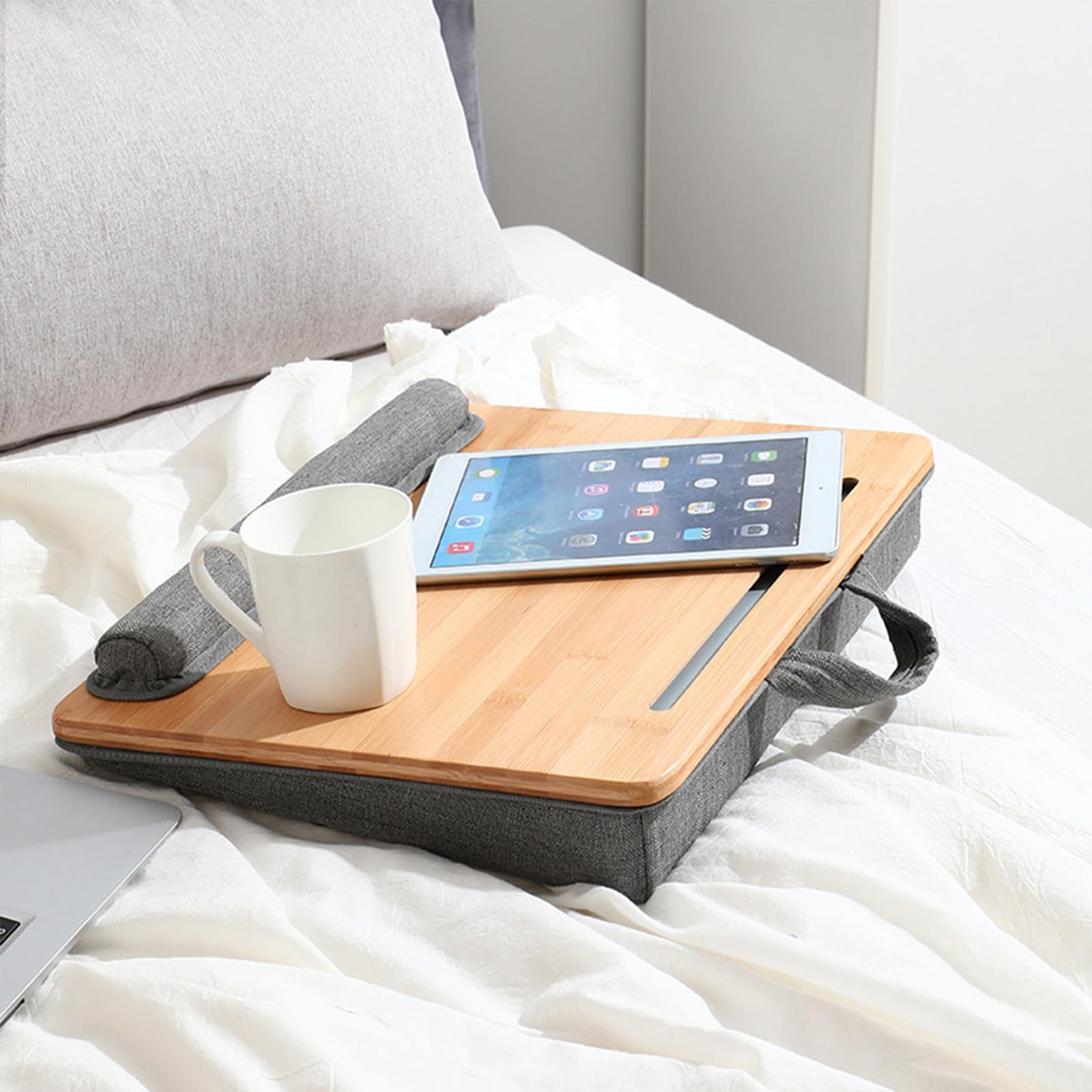 Podkładka pod laptop Podpórka Pod Nadgarstki Organizer Biurowy | Stolik na kolana do laptopa do użytku w samochodzie, przy pracy, na stole, w sypialni, w domu, w podróży, na