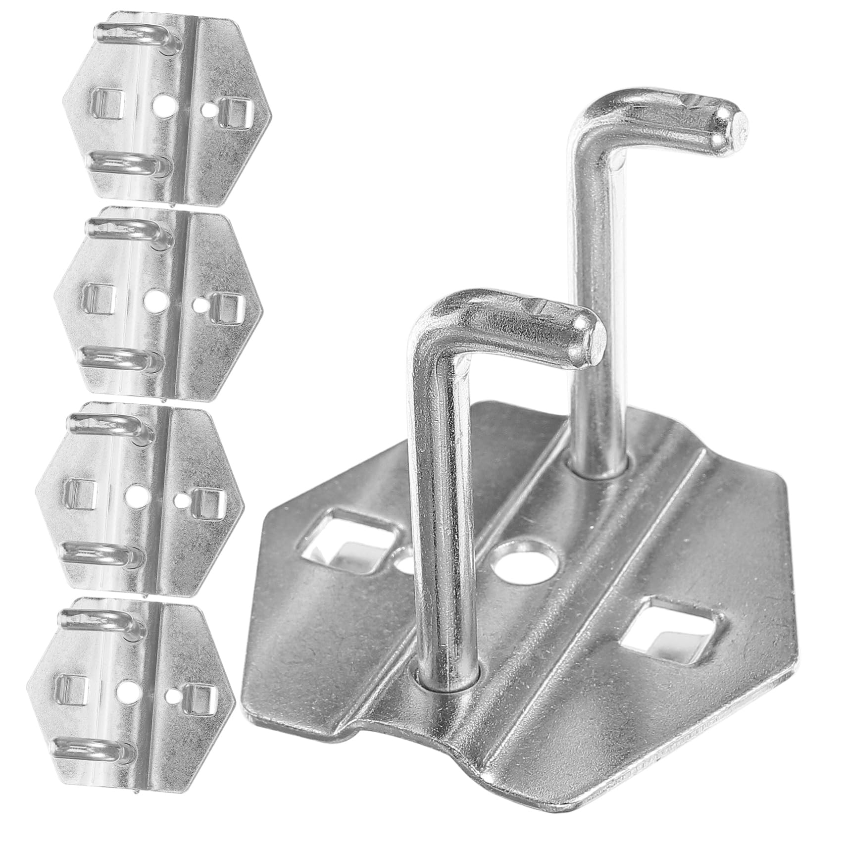 FOYTOKI Space-Saving Tool Organizer 5pcs Metal Pegboard Hooks Easy Install for Workshop Home