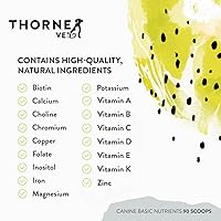 Vista 5 de ThorneVet Canine Basic Nutrients Powder - Soporte multivitamínico para perros, 90 cucharadas