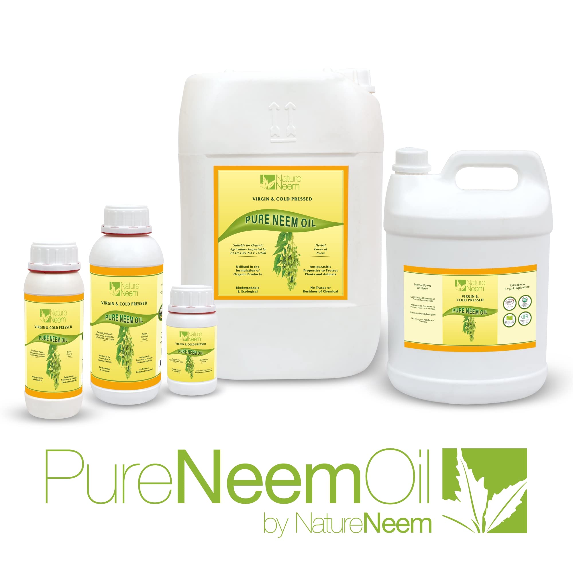 Huile de Neem Pure Pressée à Froid - 500ml - 100% Naturelle Certifié Bio
