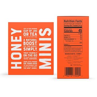 Nate's Honey Minis - 0.49oz Packets, 20ct box
