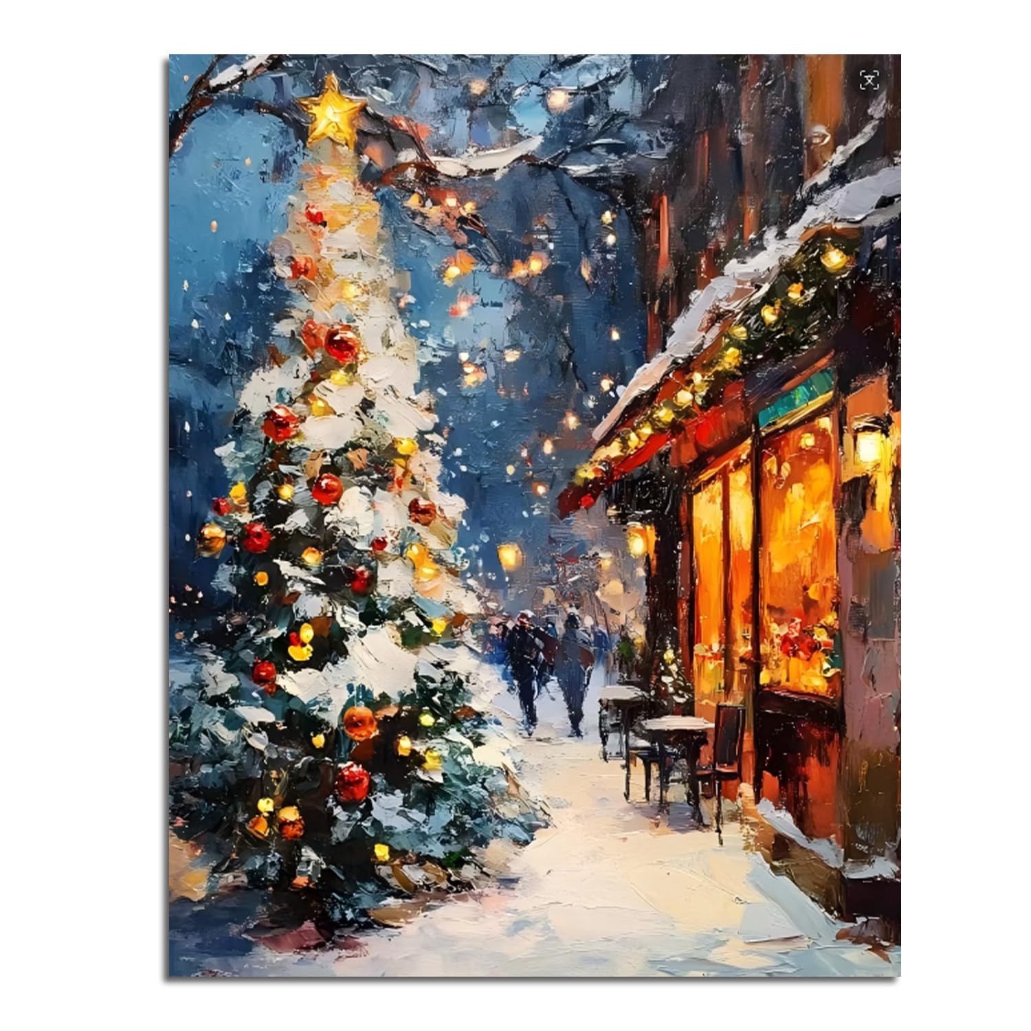 ICYANART Christmas Paint by Numbers for Adults On Canvas 16x20inch/40x50cm