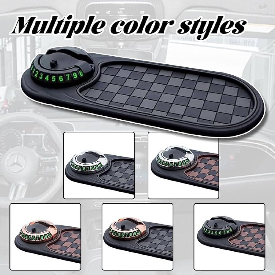 Car Mat Multifunction Car Anti-Slip Mat Auto Phone Holder, Car