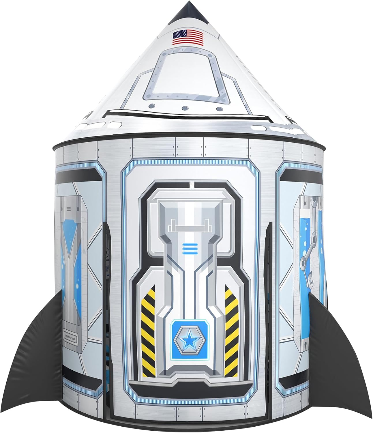 Wilwolfer Rocketship Tent for Kids: Space Toys for Kids-Space Decor for Boys Room-Outdoor Toys for Toddlers