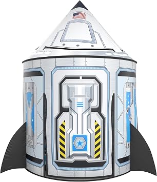 Wilwolfer Rocketship Tent for Kids Space Toys for Kids-Space Decor for Boys Room-Outdoor Toys for Toddlers