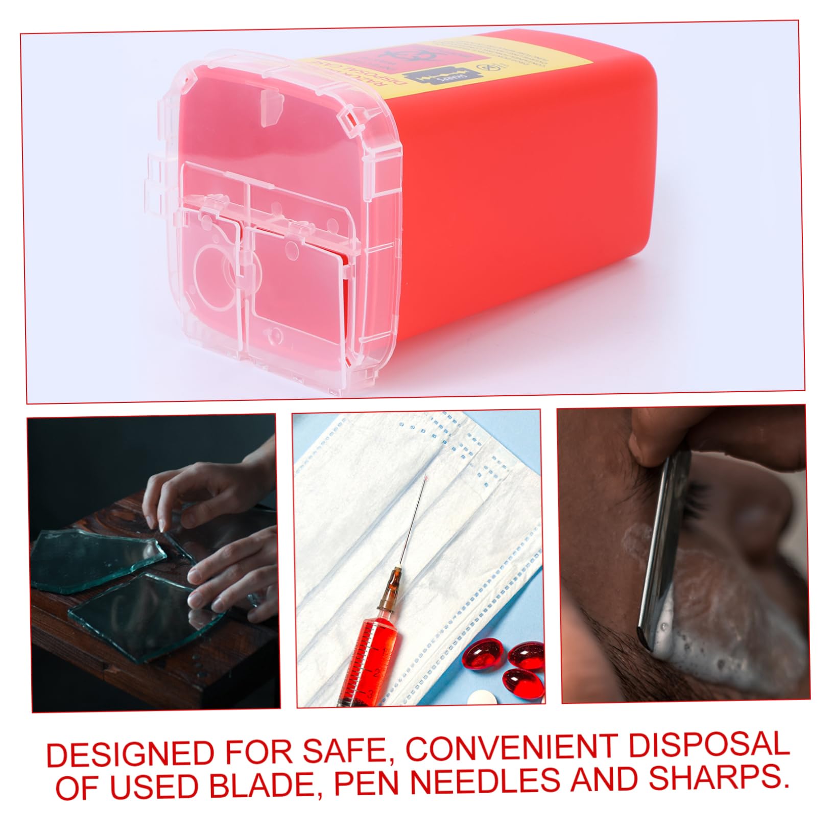1Pezzi Lamette Usate Scatola Dispenser per Parrucchieri Chiusura