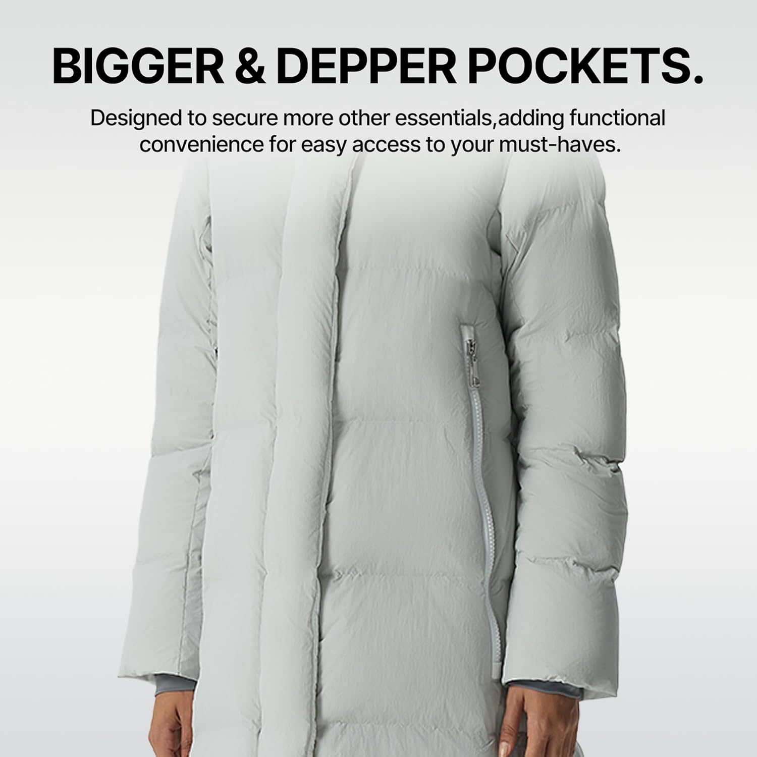 Fitouch Summit Breeze Women's Lightweight Down Puffer | 750+ PF Winter Long Jacket | Soft Warmest Coat