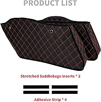 Vista 7 de HDBUBALUS Insertos de alforja compatibles con Harley Extended Bag Touring Electra Street Glide Road King 1993-2013 (rosca roja)