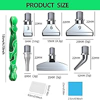 Vista 2 de Kit de 14 piezas de puntas de rosca de tornillo de metal, herramientas y accesorios para lápiz de pintura de diamantes, un lápiz de resina