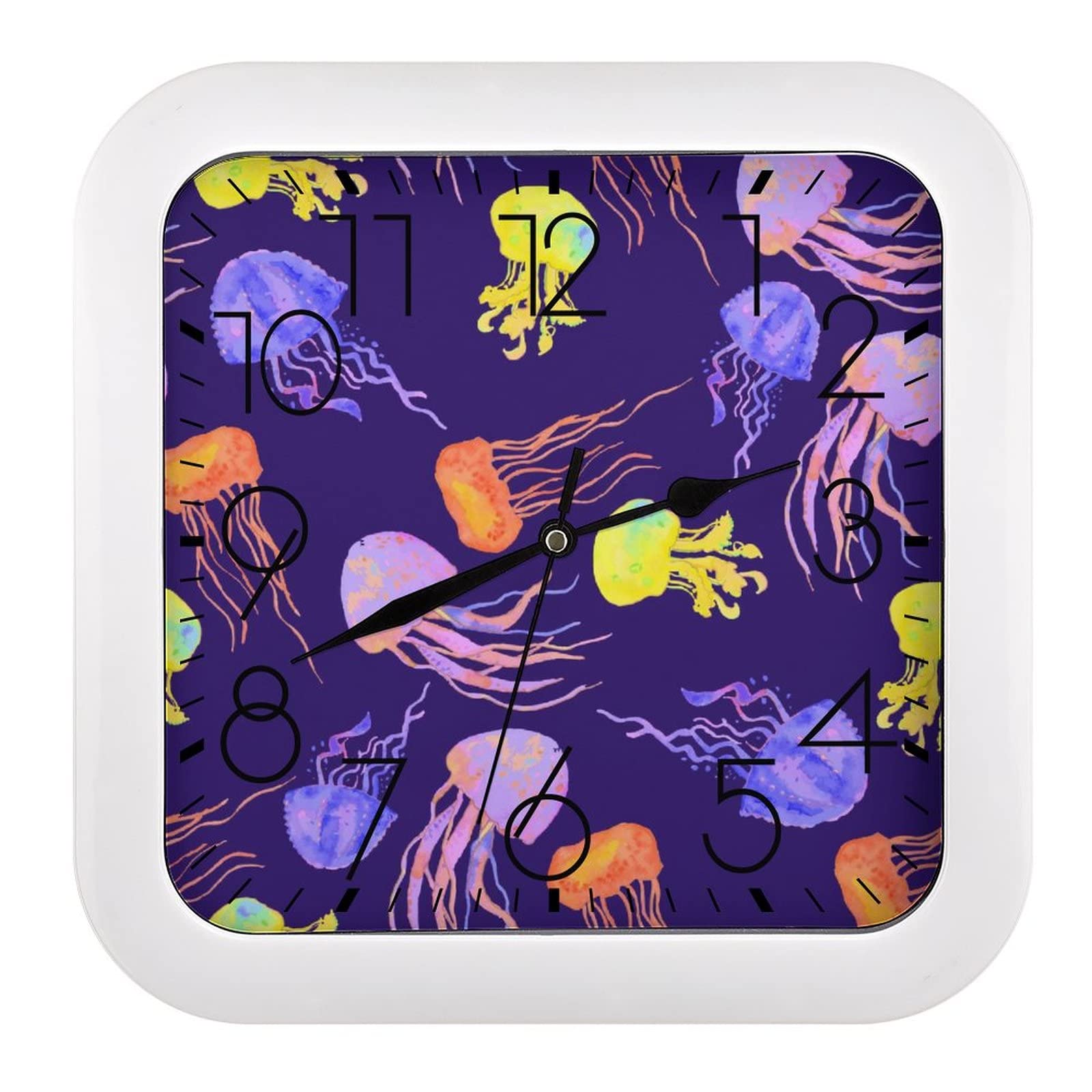 Pendule murale silencieuse moderne motif pieuvre pour une maison sans bruit