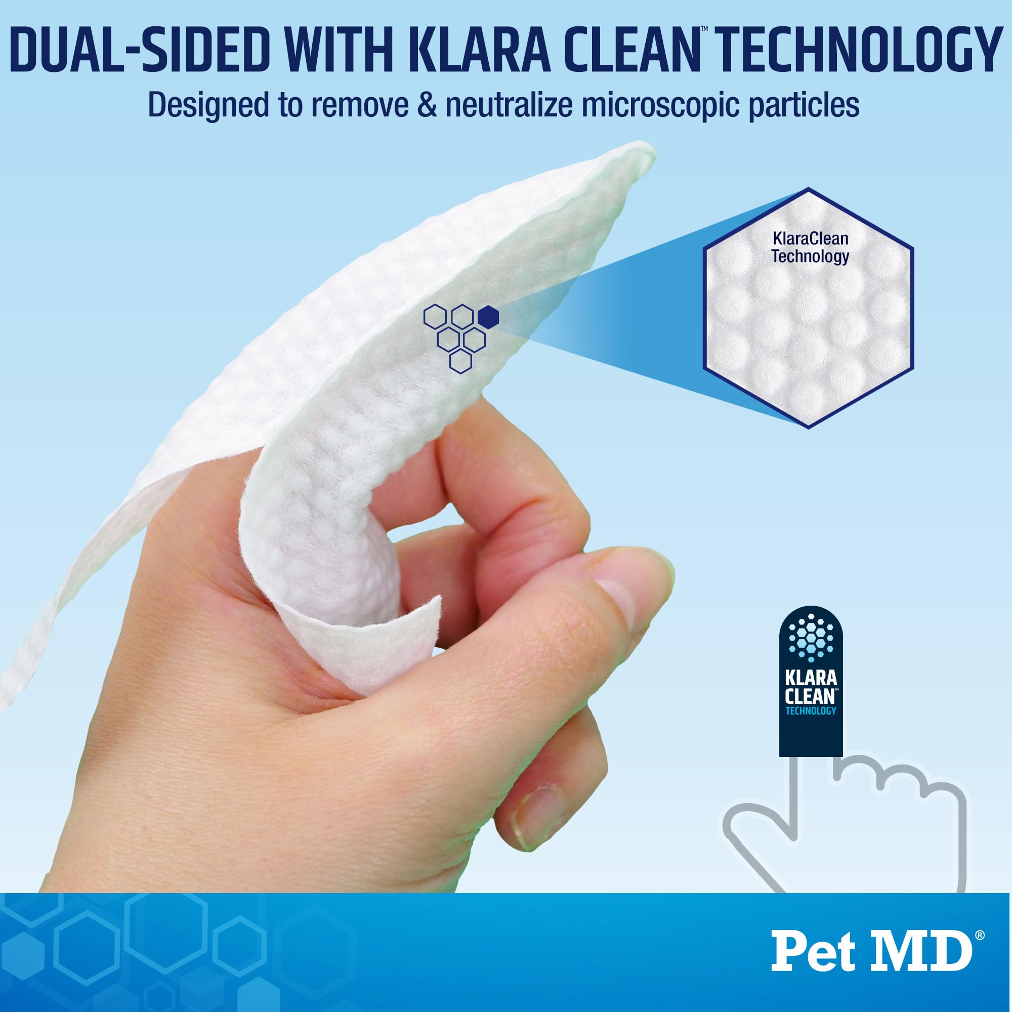 Pet MD Advanced Ear Finger Wipes for Dogs & Cats - Non-Irritating Ear Wipes & Ear Cleaner - Pet Safe Cleaner to Aid in Itchiness and Odor - Cucumber Melon (50ct) - image 5