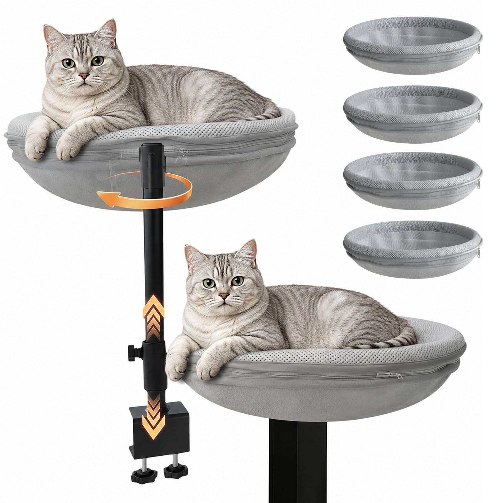 Lit suspendu pour chat gain de place hamac pliable pour bureau