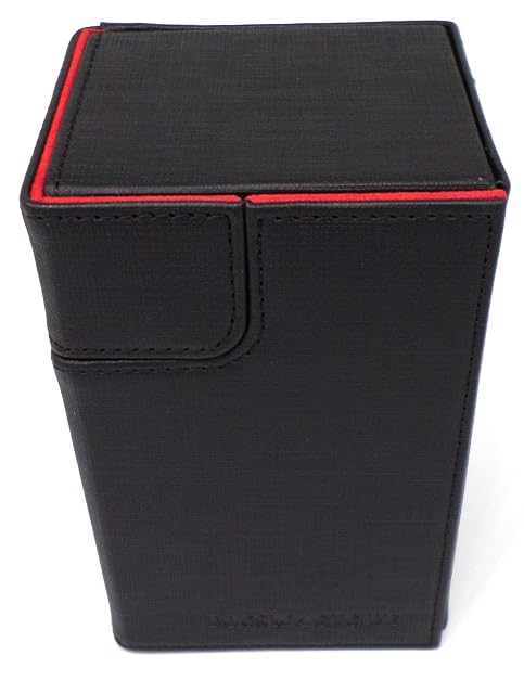 Foto 3 de 6 de docsmagic.de Premium Magnetic Tray Box (100) Black/Red + Deck Divider - MTG - PKM - YGO - Caja Negra/Roja