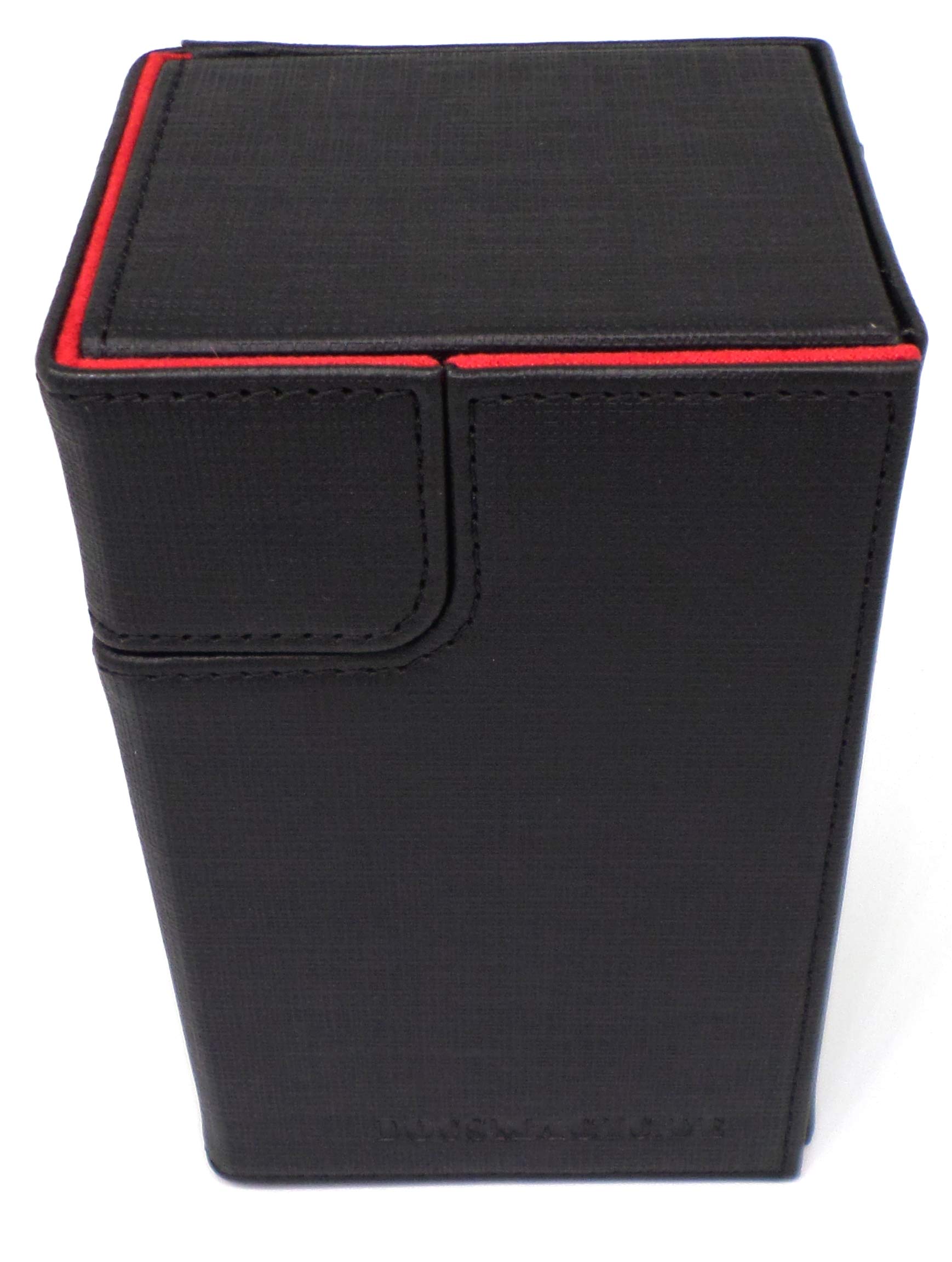 docsmagic.de Premium Magnetic Tray Box (80) Black/Red + Deck Divider - MTG PKM YGO - Caja Negra/Roja — view 3