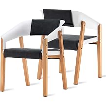 ivinta Dining Chairs Set of 2, Outdoor Chairs Set with Ergonomic Design and Solid Wood Legs for Garden Backyard Deck or Living Room, 5122 Oak