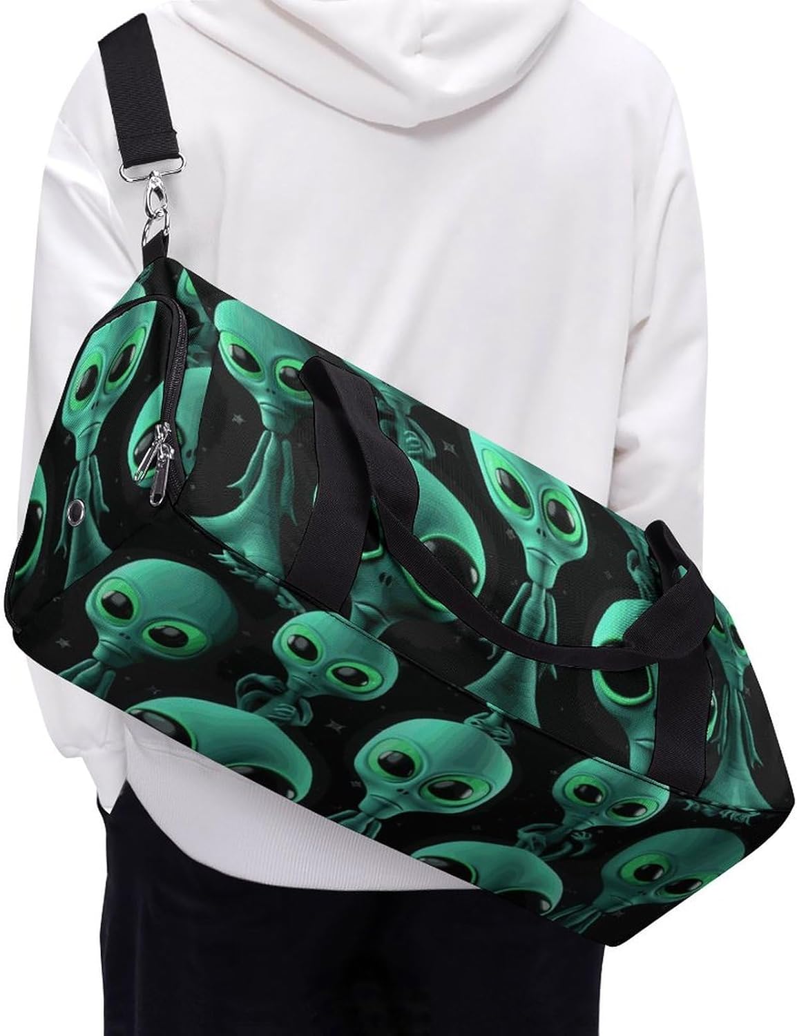 Aliens Barrel Gym Bags for Men And Women, Duffle Bag for Travel Sports Bag Camping Weekend Carry on Overnight Duffel Bag with Shoulder Strap