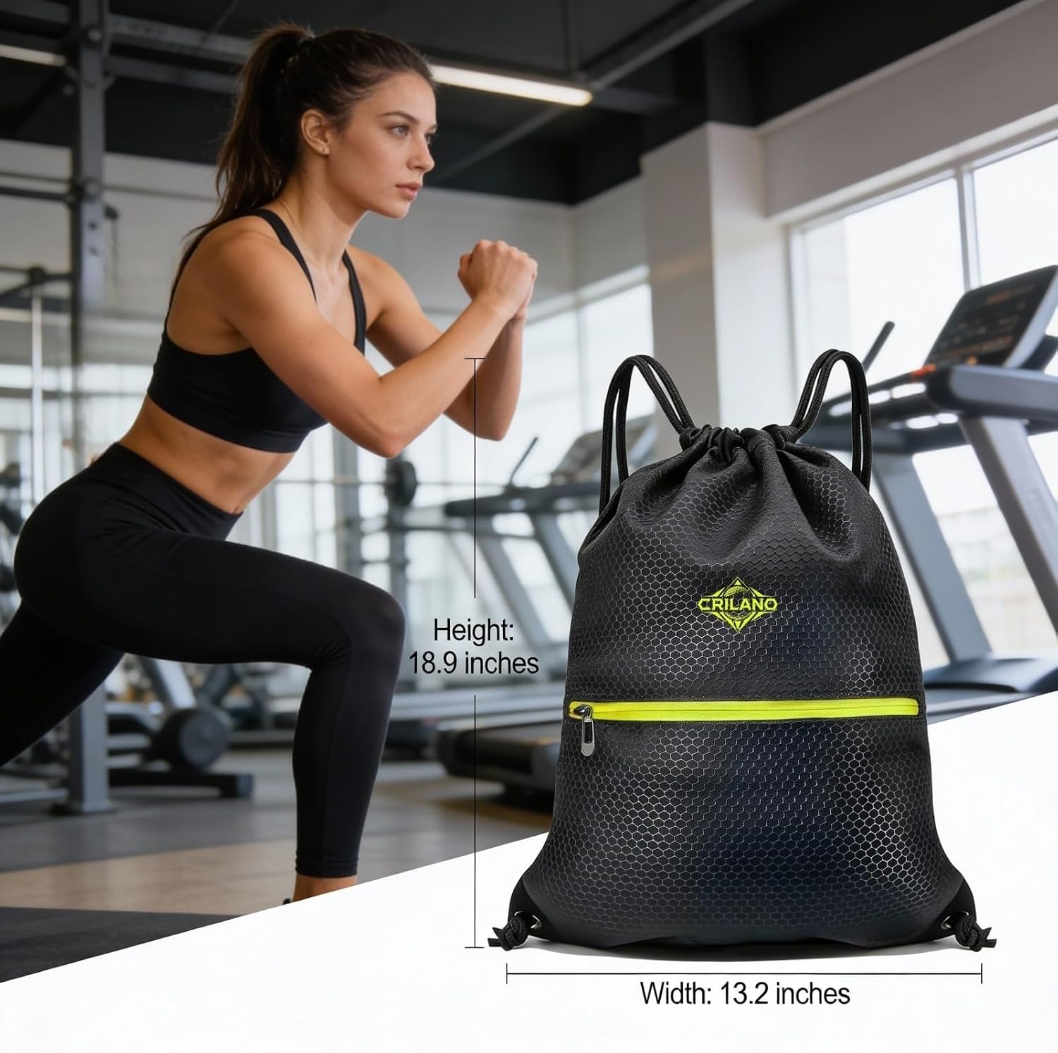 Smell Proof Drawstring Backpack,odor proof gym bag Pull String Sport Bag for golf Basketball Soccer (T1)