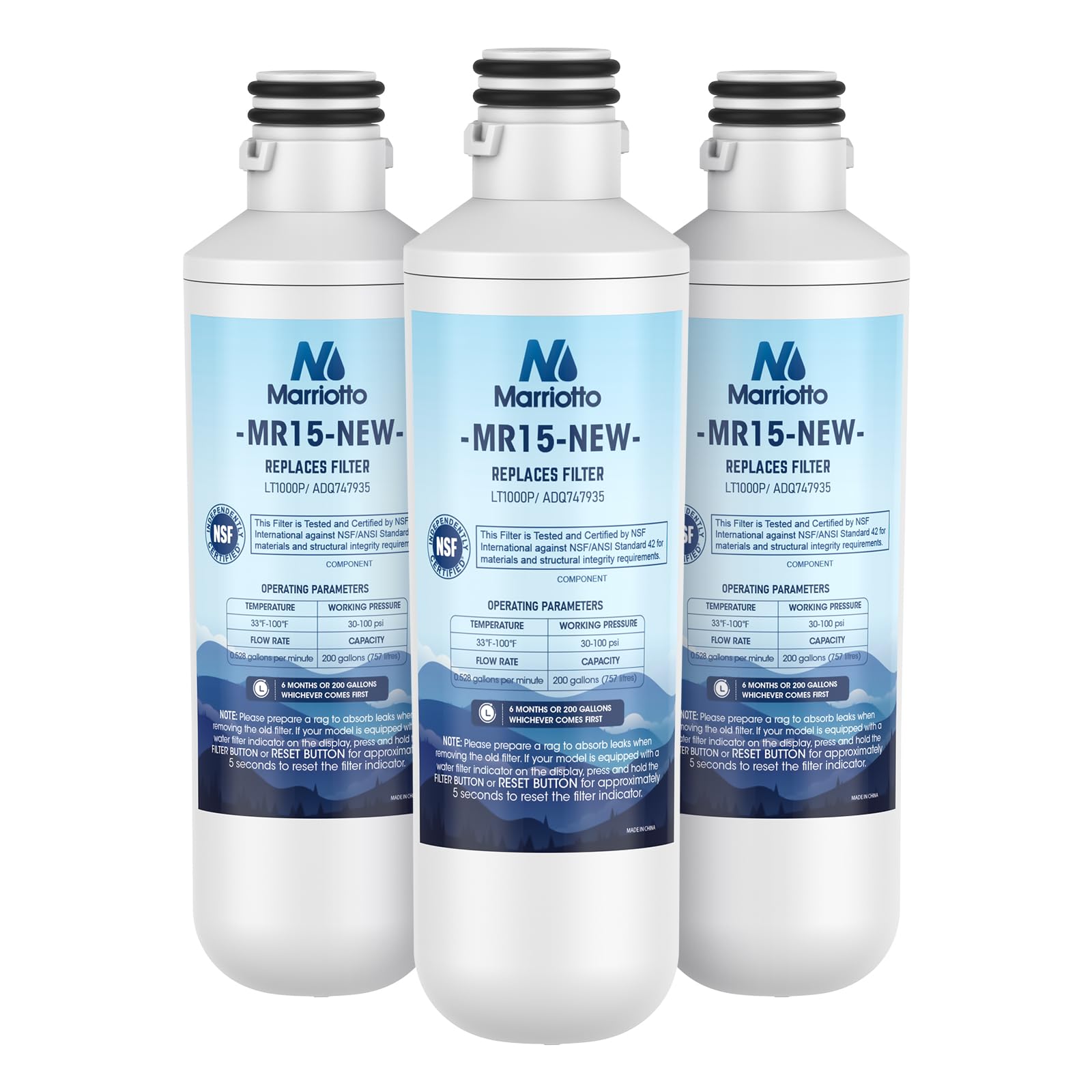 MARRIOTTO LT1000PC Refrigerator Water Filter Water Filter ADQ747935 Compatible with LT1000PC LT1000PC PCS LT-1000PC MDJ64844601 ADQ747935 ADQ74793504 Water